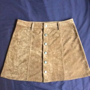 Light Brown suede high wasted skirt!